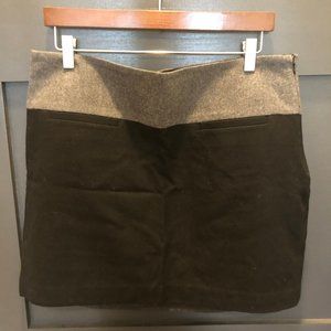 Black and grey wool skirt